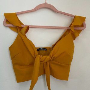 shein yellow top